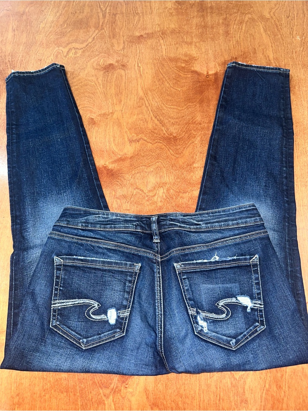 Silver Jeans Sam Western Glove Works Dark Wash Boyfriend Fit Jeans 28x27